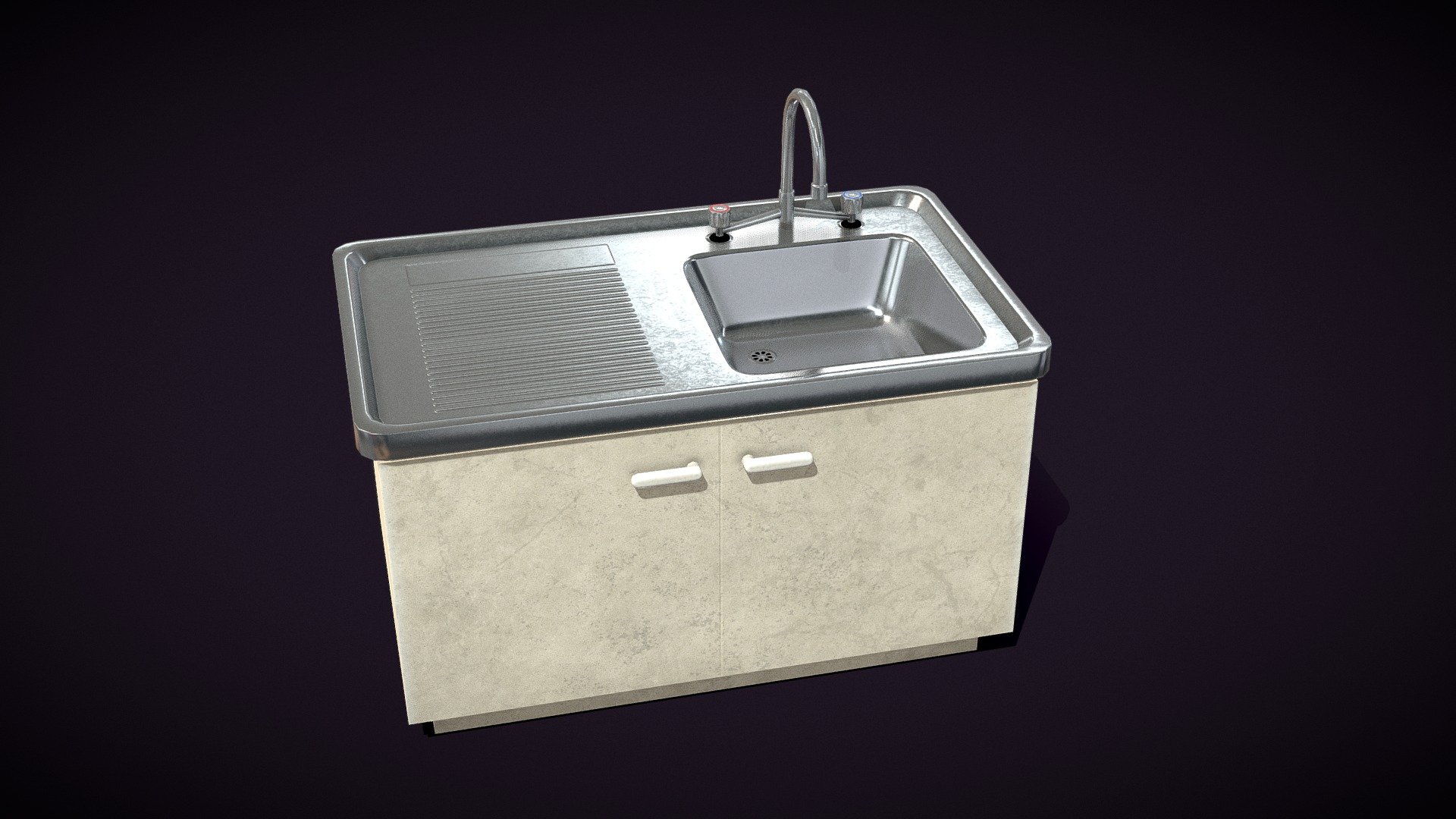➥ Kitchen sink for any  project with only 1,956 Triangles.

➥ 3 Materials (Furniture, Sink And Faucet) With Base color, Metallic, Normal and Roughness. (2048x2048 Every Texture)

➥ Some parts of the Sink are separated, you can see an example here:

Preview Image

➥ Additional .zip that includes:




Blender Editable File

Textures

FBX

Thank you message :)
 - Kitchen Sink - Buy Royalty Free 3D model by Agustín Hönnun (@Agustin_Honnun) 3d model