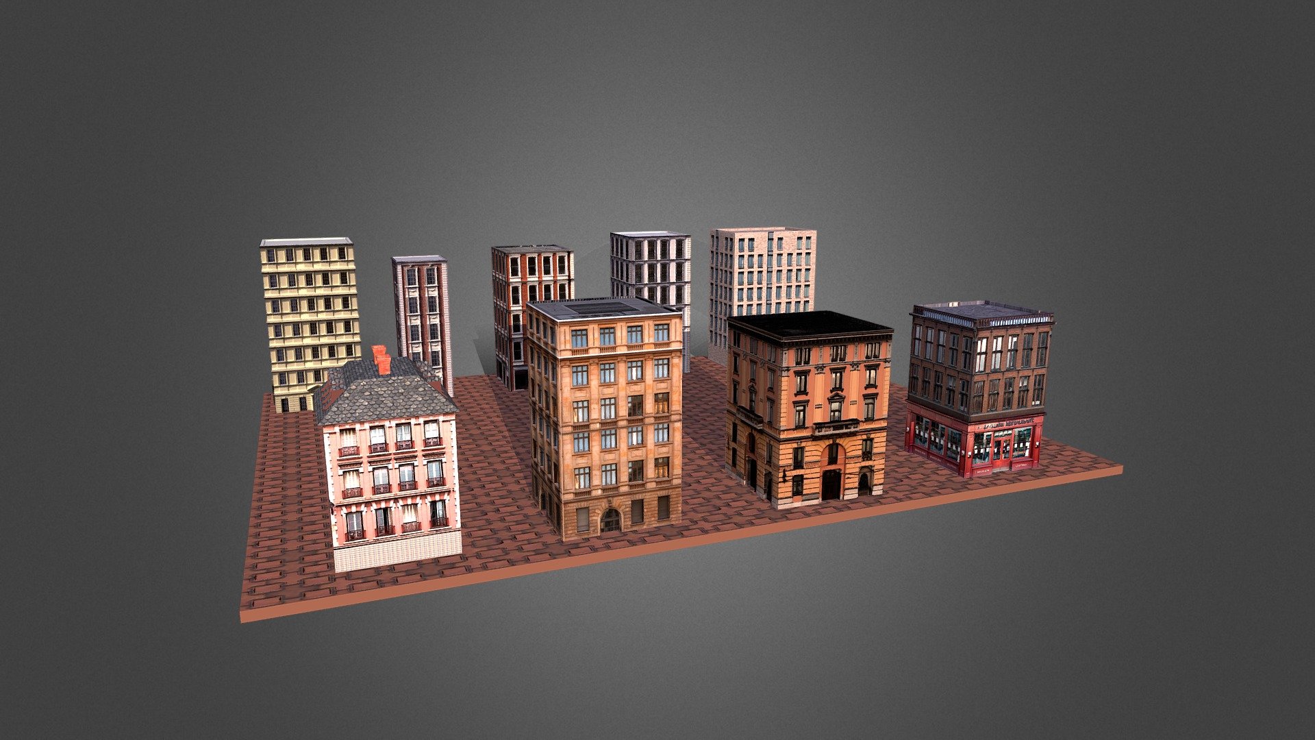 3d low-poly model
maded inBlender 2.8 - Town - Buy Royalty Free 3D model by pinotoon 3d model