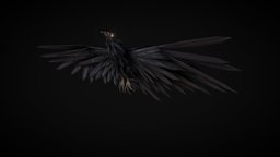 Black Crow Bird bird, crow, nature, substancepainter, substance, game, animal