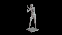 Eve 03-017 hammer, standing, beauty, bodyscan, figurine, , , sensual, , scanstudio, girl, female, sculpture, cgsculpture