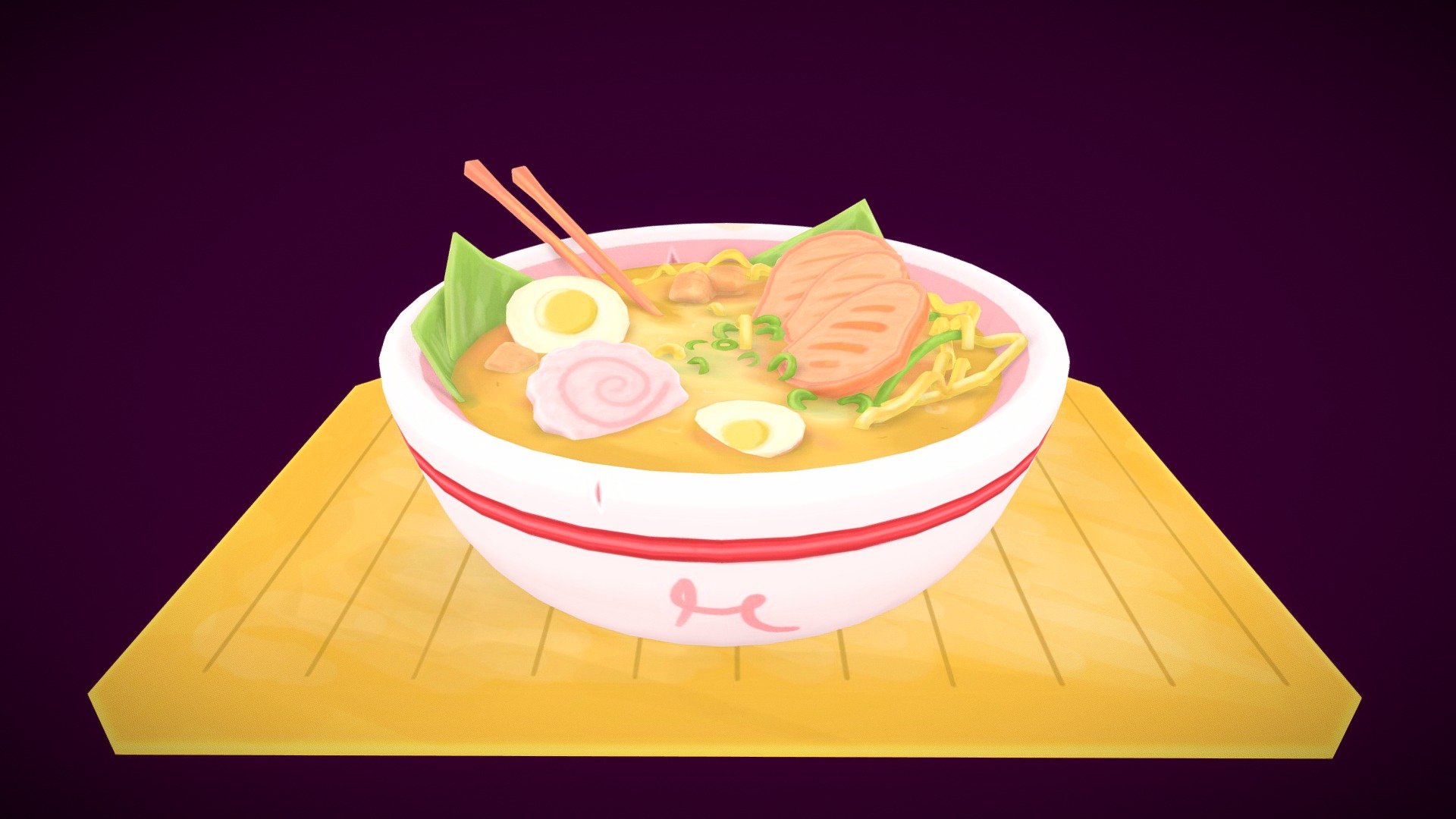 Made just for fun and love for ramen :)
The textures were made in 3D-coat and the mesh was made in Maya 3d model