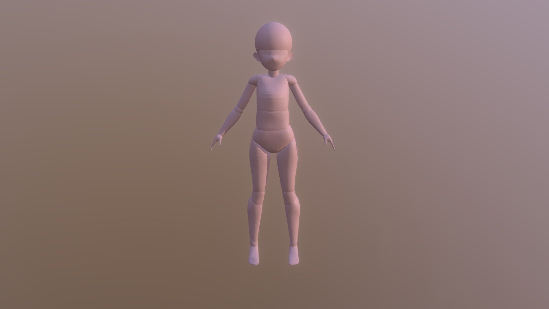 hello everyone, this is a small mesh base I created, for anime-style character creations, female mesh base - Character Anime: Blockout - Download Free 3D model by DragonHornI5 3d model