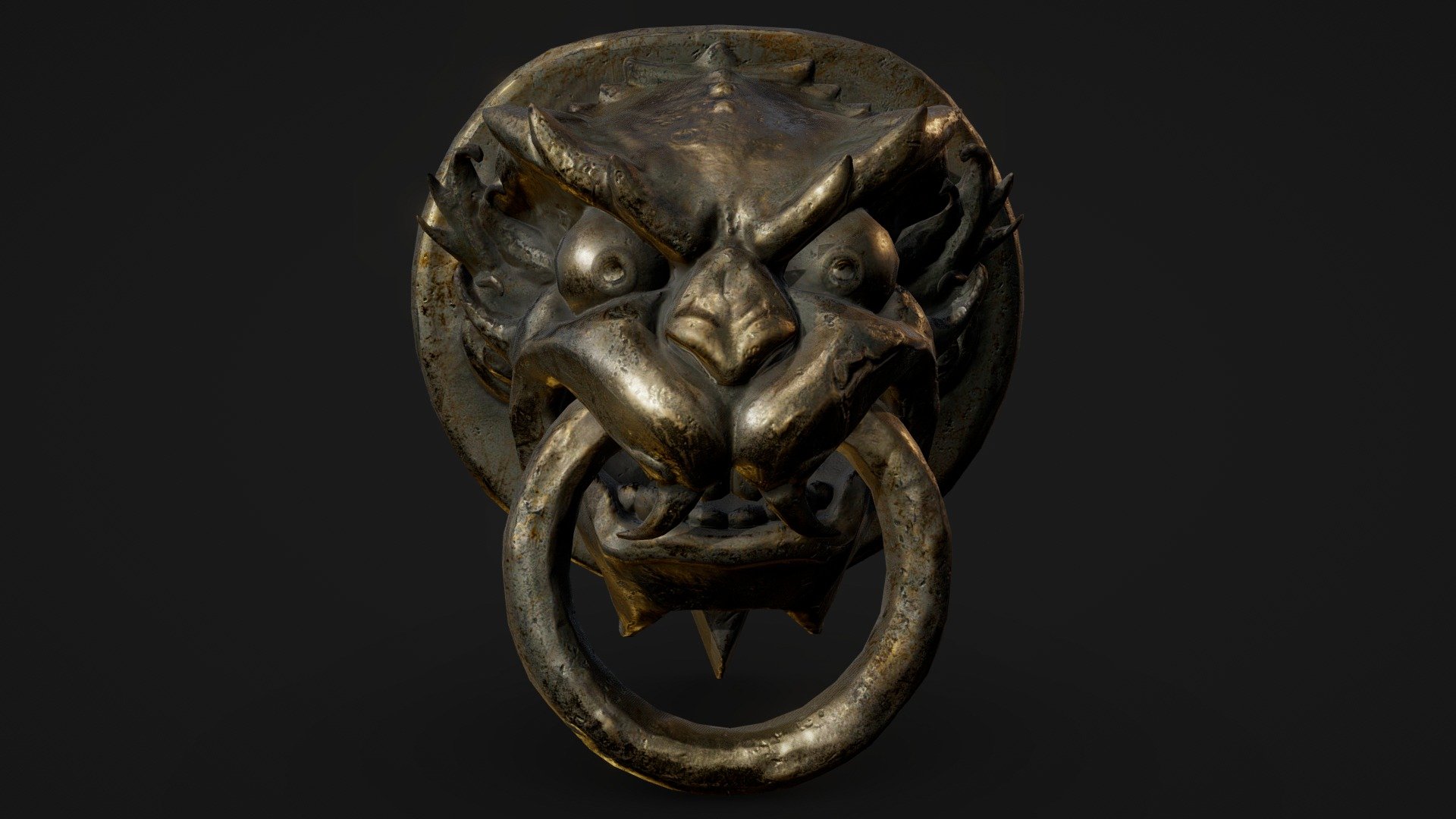 Antique, iron door handle in the form of a Chinese dragon.

Technical specifications:

Optimized model

non-overlapping UV map

ready for animation

PBR textures 2K resolution: Normal, Roughness, Albedo, Metal  maps

Download package includes FBX and OBJ, which are applicable for 3ds Max, Maya, Unreal Engine, Unity, Blender.

Enjoy! - Antique Chinese Dragon Doorknob - Buy Royalty Free 3D model by U3DA (@unreal.artists) 3d model