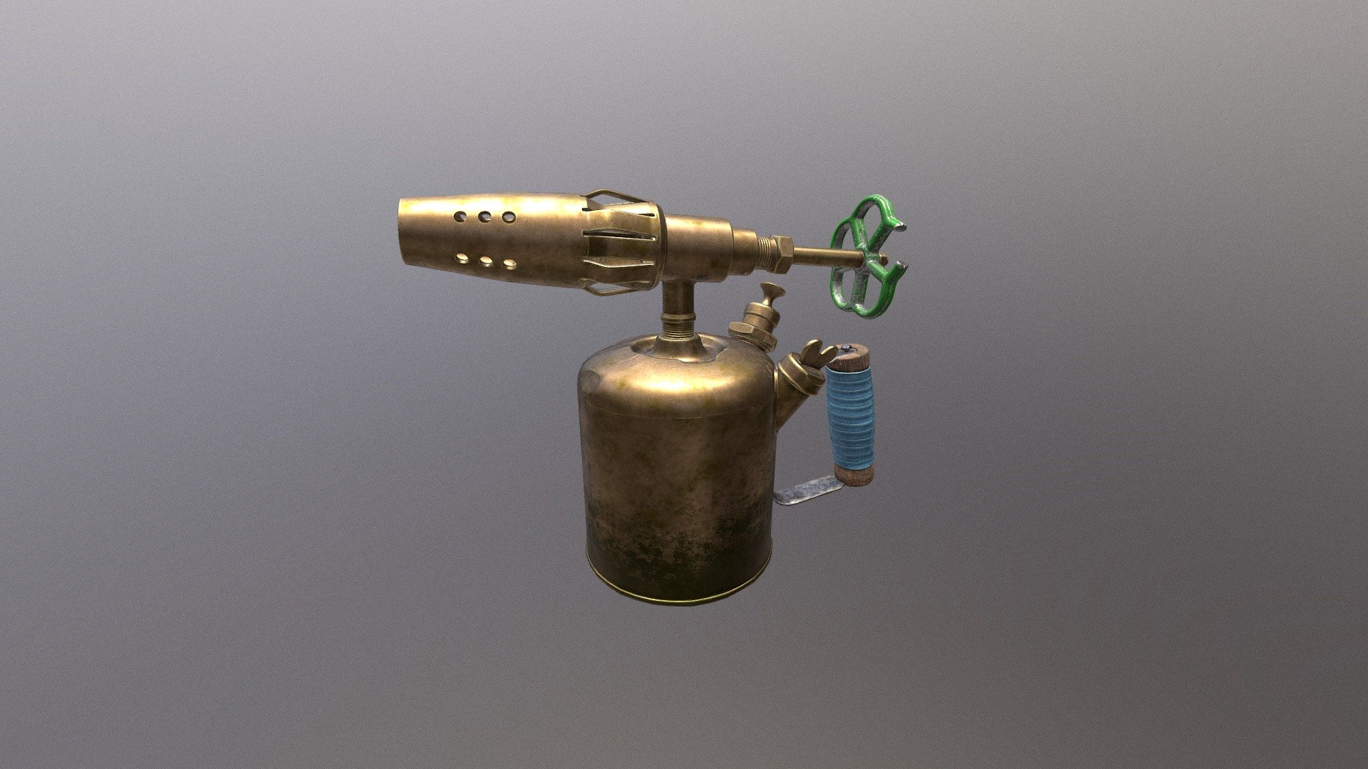 Vintage bronze blowtorch - Blowtorch - Download Free 3D model by VladIG_CG (@VladIG) 3d model
