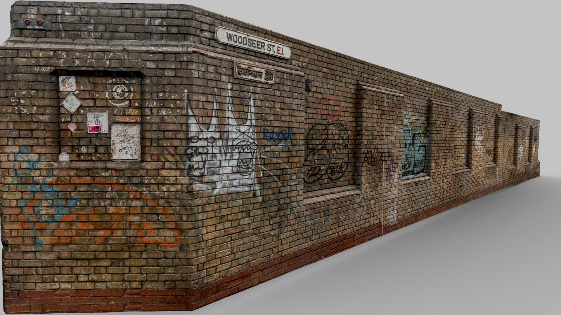 London, Brick Lane. High poly model ideal for photorealistic renders : https://youtu.be/IkBwi537en8

16k original textures, 8k rendering in sketchfab





Wall scan No. 3

Urban &amp; Industrial collections

Good for adding realism to your industrial / abandoned scenes

diffuse/normal/specular - Wall scan No. 3 - London, The Truman Brewery - Buy Royalty Free 3D model by 3Dystopia (@Dystopia) 3d model