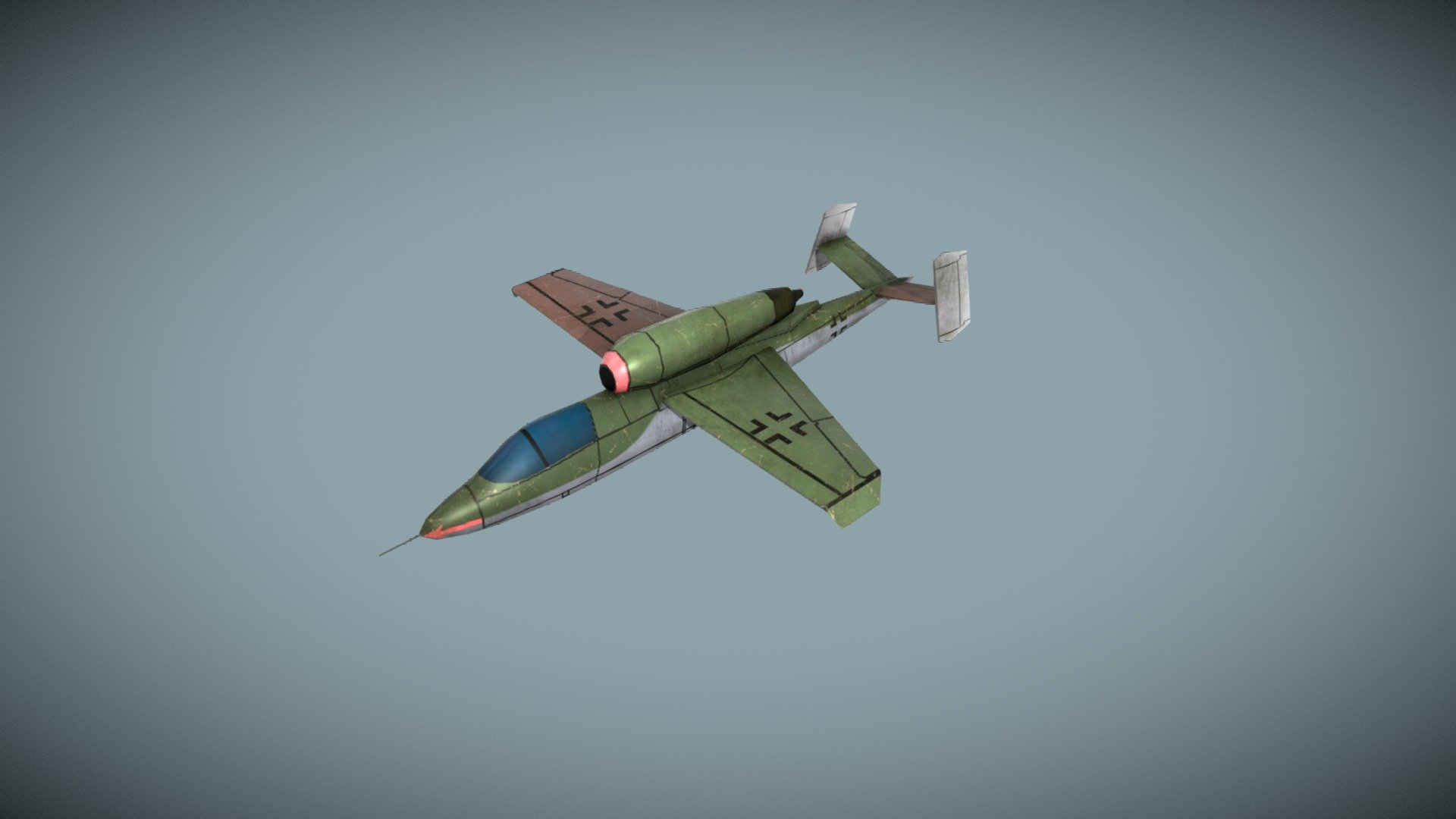 Heinkel He-162 is a german WW2 era fighter, one of the simplest jets in history yet with decent flight characteristics. 

Lowpoly model, 512x512 textures - He-162A Volksjäger german WW2 fighter lowpoly - Download Free 3D model by gahab141 3d model