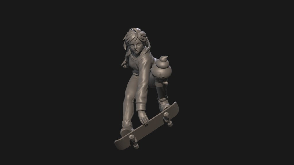Skateboarder - 3D model by eriopsis 3d model