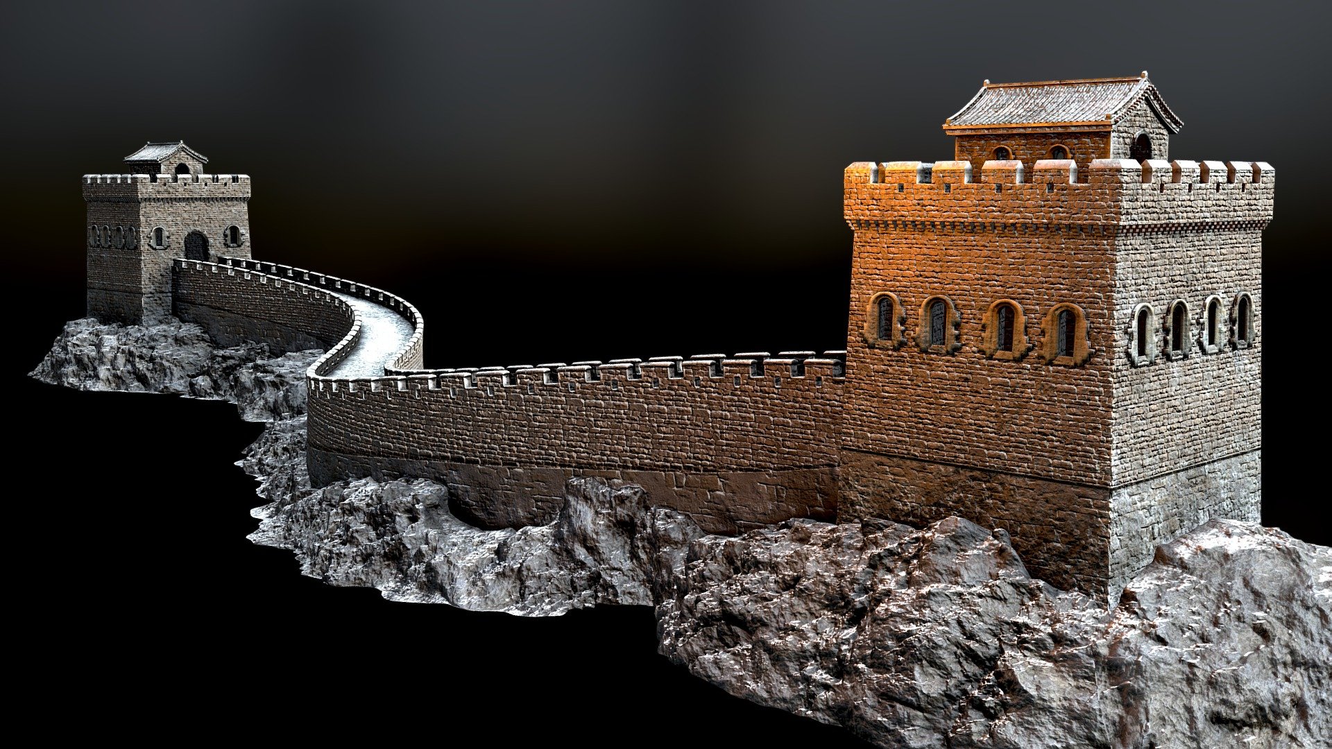 Great Wall Chinese - 3D model by Korneev Nikita Kirillovich (@nikitakorneev89) 3d model