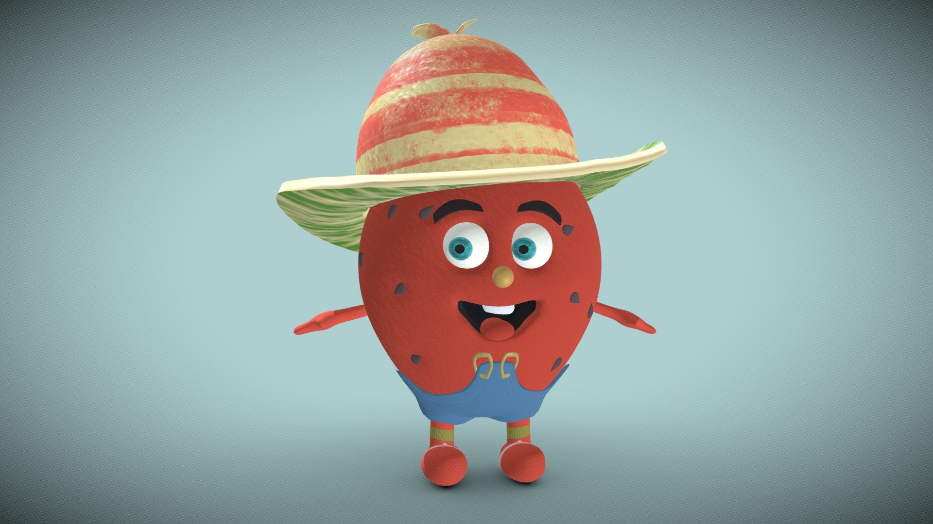 Introducing our whimsical 3D Watermelon Human with Hat concept model. This unique creation combines the refreshing allure of a watermelon with human characteristics, topped with a stylish hat for added charm. Perfect for injecting a dose of playful creativity into your projects, from games to animations. With intricate detailing and vivid textures, this model offers a delightful twist on traditional character design. Whether you're aiming to bring a touch of whimsy to your virtual world or simply seeking a fresh, eye-catching concept, our Watermelon Human with Hat is a delightful addition. Dive into a world of imagination and fun with this extraordinary 3D model! - WaterMelon_Man Concept Character - Download Free 3D model by Ali Janjua (@janjuaali77) 3d model