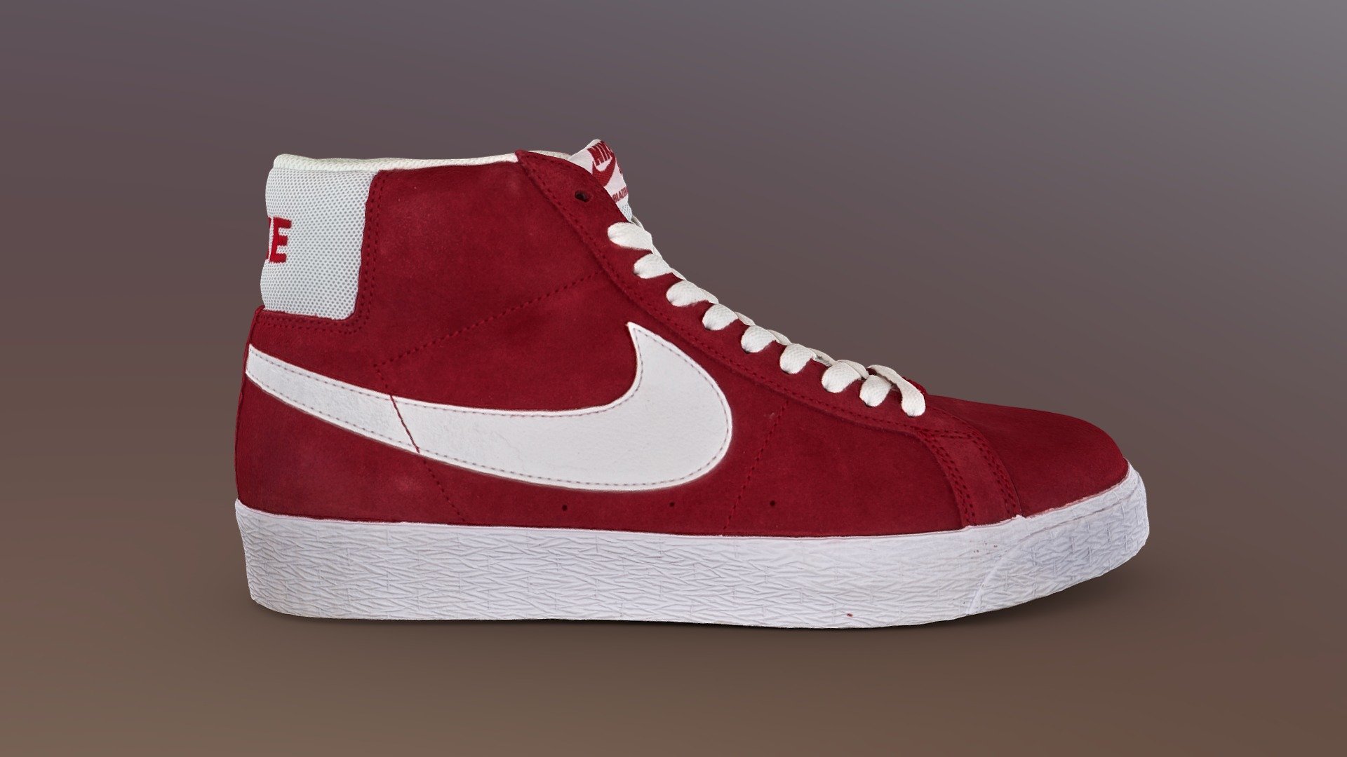 Single camera, turntable 3D-scanned skateboarding sneaker

Retopologized to efficient quads, UVs and re-projected texture

All textures are 8192x8192 pixels - Nike SB Zoom Blazer - Buy Royalty Free 3D model by omegadarling 3d model