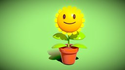 DAY15: PLANT flower, videogames, videogame, sunflower, video-games, character, plantvszombie, 3december2020, 3december2020-plant