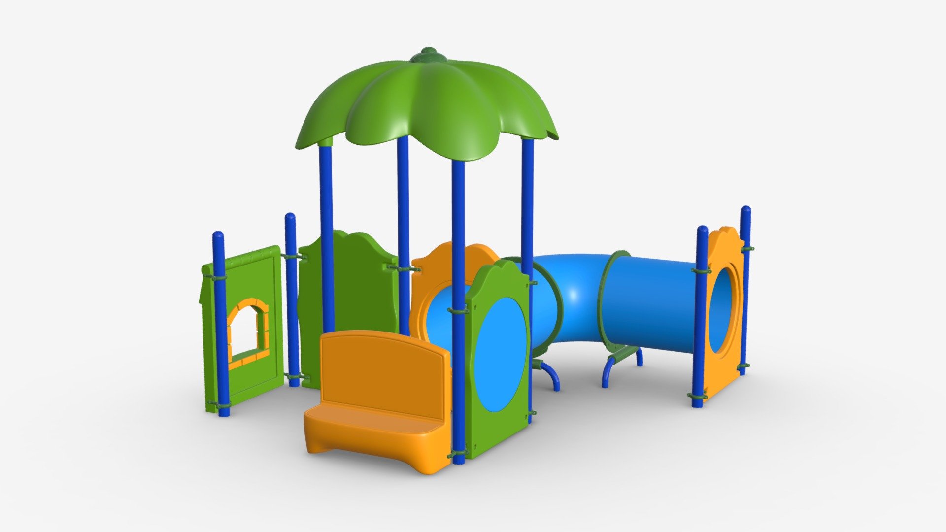 Outdoor kids playground 02 - Buy Royalty Free 3D model by HQ3DMOD (@AivisAstics) 3d model