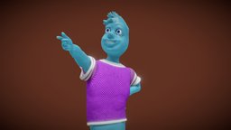 Wade Ripple Pixar Elemental  Animated PBR film, fanart, pixar, disney, water, printable, elemental, wade, sculptures, elementos, pelicula, art, 2023