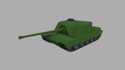 Low Poly Tank 01 automobile, toon, ww2, miniature, tank, battle, ww1, game, vehicle, lowpoly, design, sci-fi, usa, car, war, gameready, noai