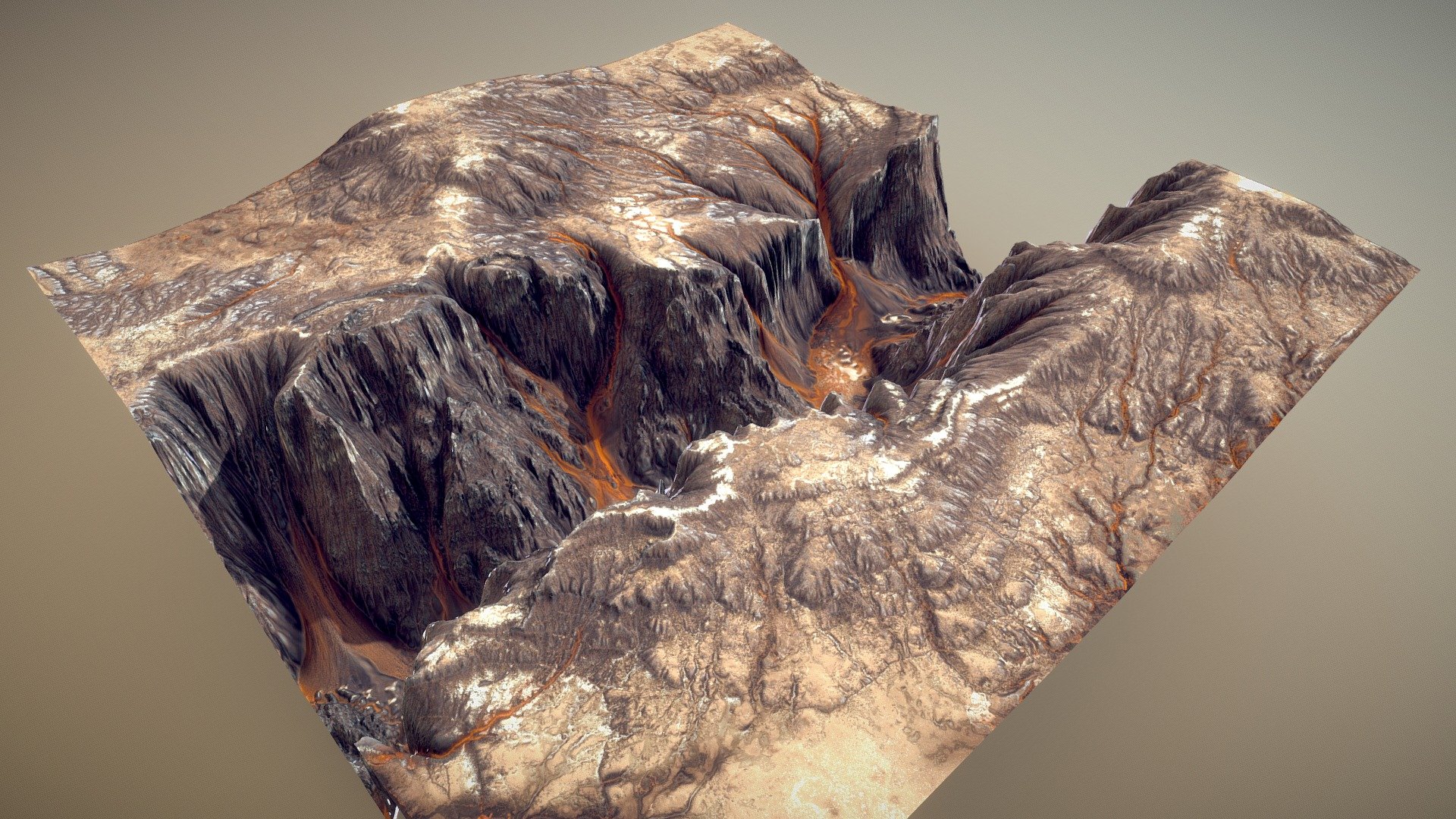 Chasm terrain pieces for the win! Made with Gaea and Substance Painter 3d model