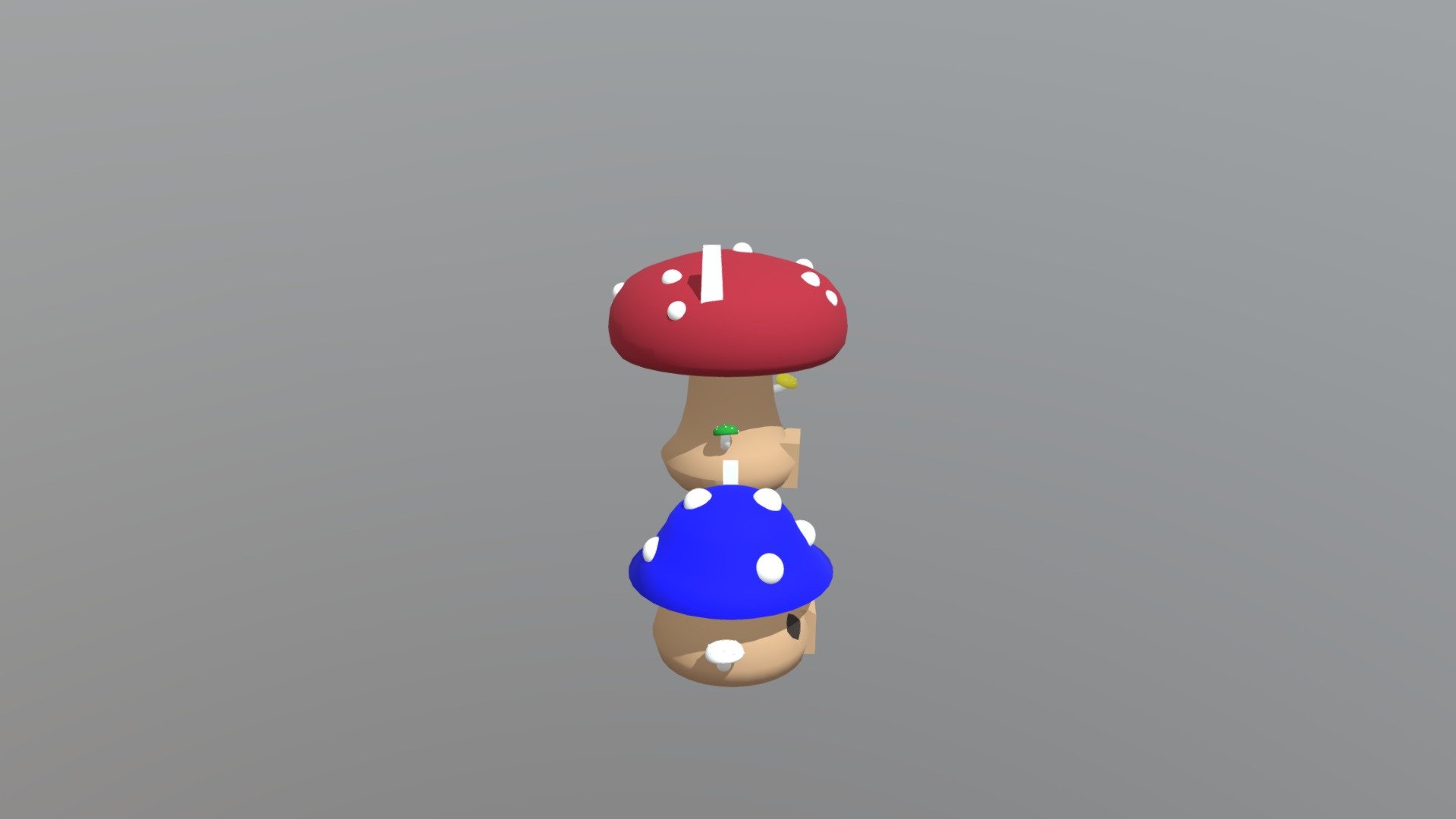Mushroom Houses Textured - 3D model by AidanVerveckken 3d model