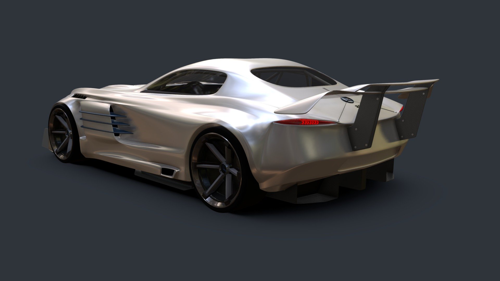 The race variant of my take on a conceptual reboot of the mighty Mercedes Benz SLS AMG &ldquo;Gullwing