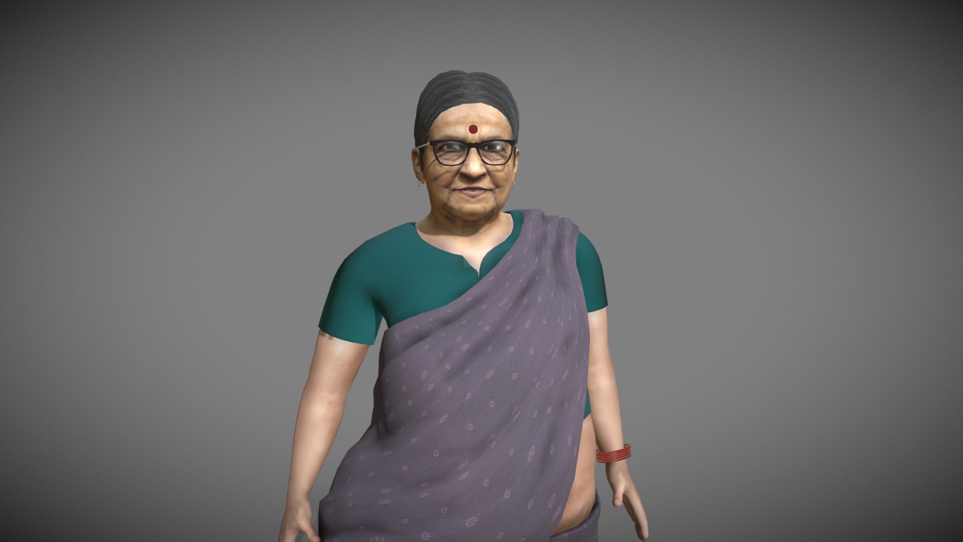 SAKU_AJEE_ - OLD INDIAN WOMEN - Buy Royalty Free 3D model by axstream 3d model