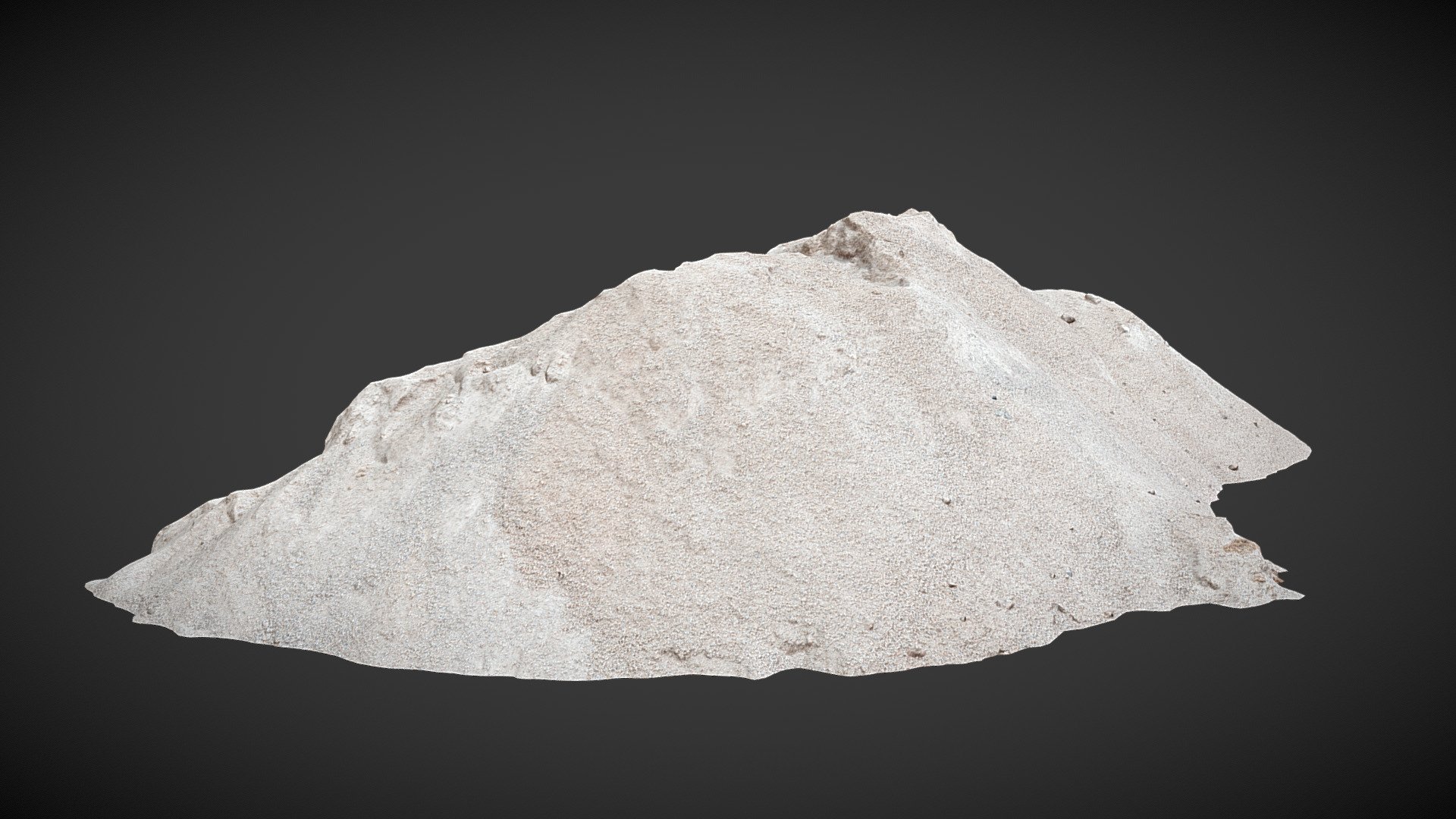 3D scan of fine white gravel, sand and stones on ground.

Reconstructed in reality capture from 120 DSLR photos. 

8k diffuse and normal textures - Pile of fine white gravel and sand - Buy Royalty Free 3D model by Goromor (@gorllu) 3d model