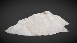 Pile of fine white gravel and sand