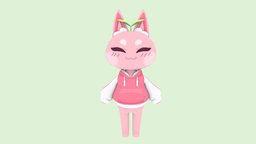 ACNH Cappy cat, pink, crossing, animalcrossing, animal, newhorizons