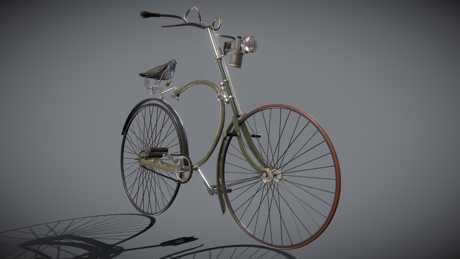1889, França
El fabricant de bicicletes Hirondelle (1885 – 1960), va ser un dels pioners de la indústria de la bicicleta francesa, un dels països on nasqué amb més força aquesta nova manera de desplaçar-se.
Als inicis de la bicicleta diferents tipologies de velocípedes convivien, grans by, draisines, Michaux,&hellip; cadascuna amb els seus defectes i les seves virtuts, fins què a la dècada de 1880 al Regne Unit és patentà la “Safety bike”, un tipus de bicicleta que fixaria els canons que es segueixen aplicant avui en dia en la fabricació d’aquest invent, dos rodes del mateixa mida i us de cadena i pedals.
Hirondelle fou el primer fabricant francès en produir aquestes revolucionaries “safety bikes”, i el model Superbe, era l’exponent de luxe, en destaca el seu acurat disseny de formes recargolades, la barra superior del quadre de forma corbada i què acaba al seient sense connectar amb la resta d’estructura pretén actuar com a suspensió 3d model