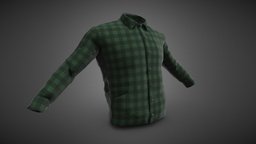 Green Flannel Button Up Shirt