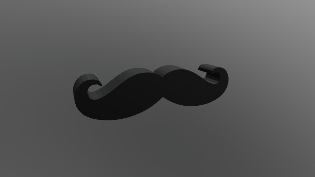 Moustache - 3D model by LüT (@kylelinhardt) 3d model