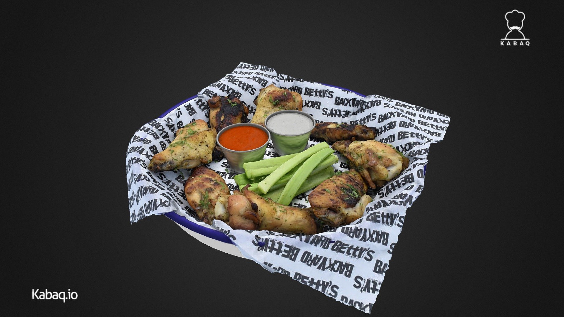 Chicken Wings - Backyard Betty's - 3D model by QReal Lifelike 3D (@kabaq) 3d model