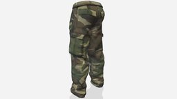 Mens Cargo Pants army, pants, with, camo, combat, cargo, camouflage, mens, pockets, camoflauge, pbr, low, poly, male