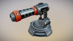 Stylized Machinegun Turret 01