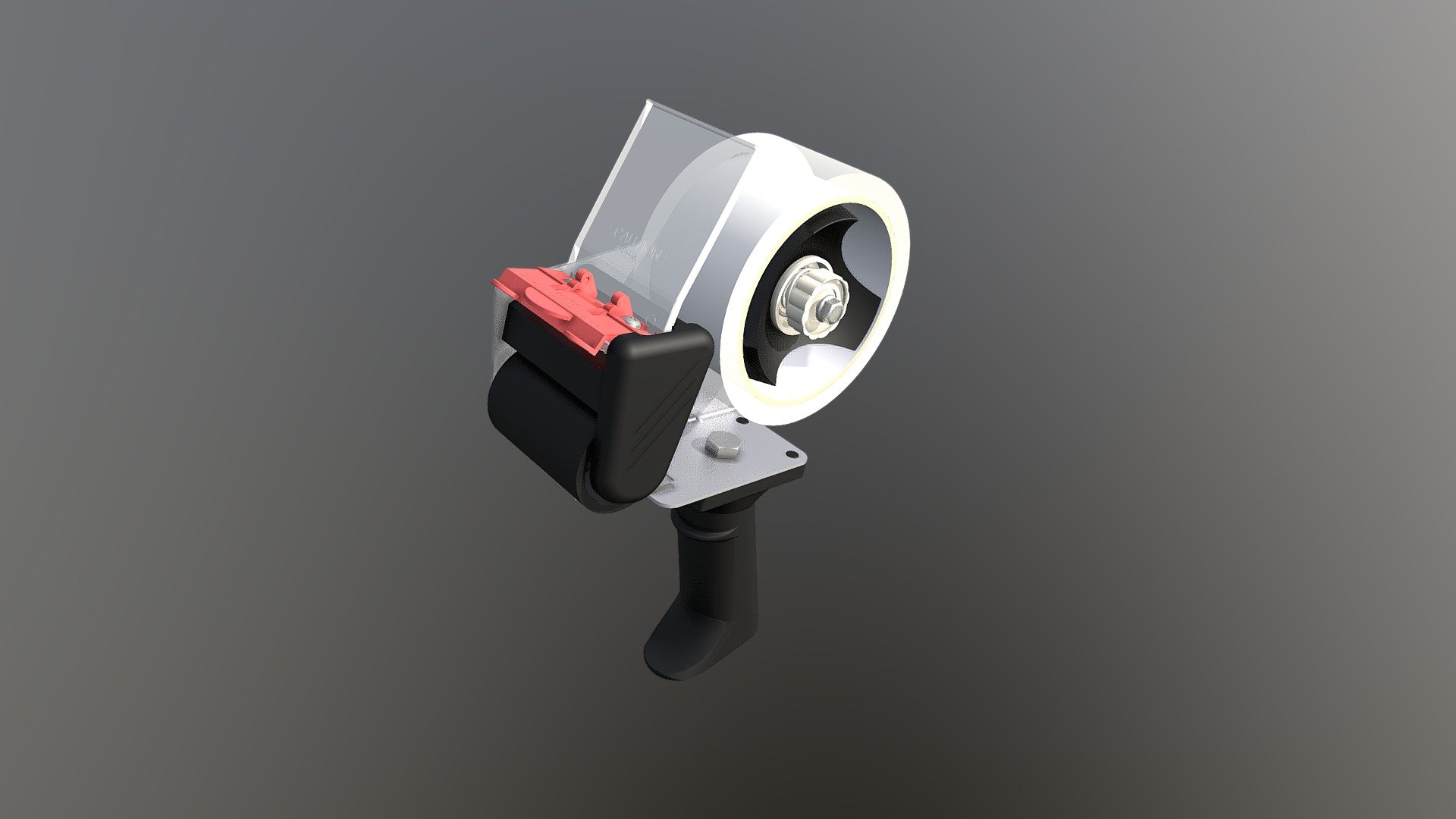 Highly detailed assembly of a hand held tape dispenser 3d model