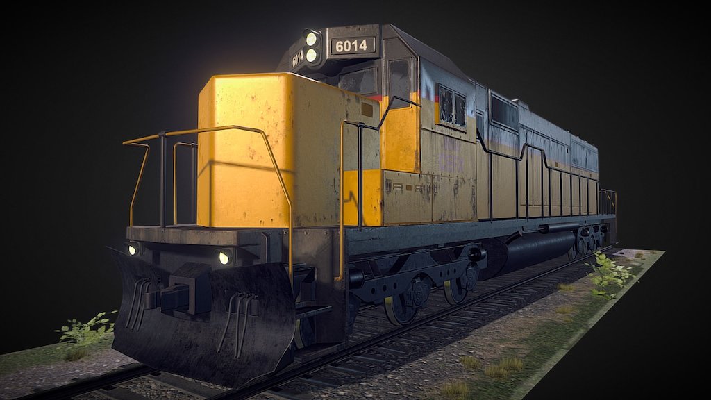 For better experience turn texture setting to HD - Locomotive - 3D model by shubham (@shubham01) 3d model