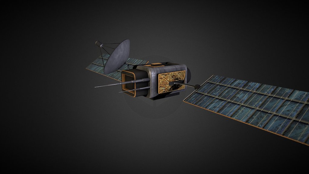 Low Poly Satellite - 3D model by MatheyRhio 3d model