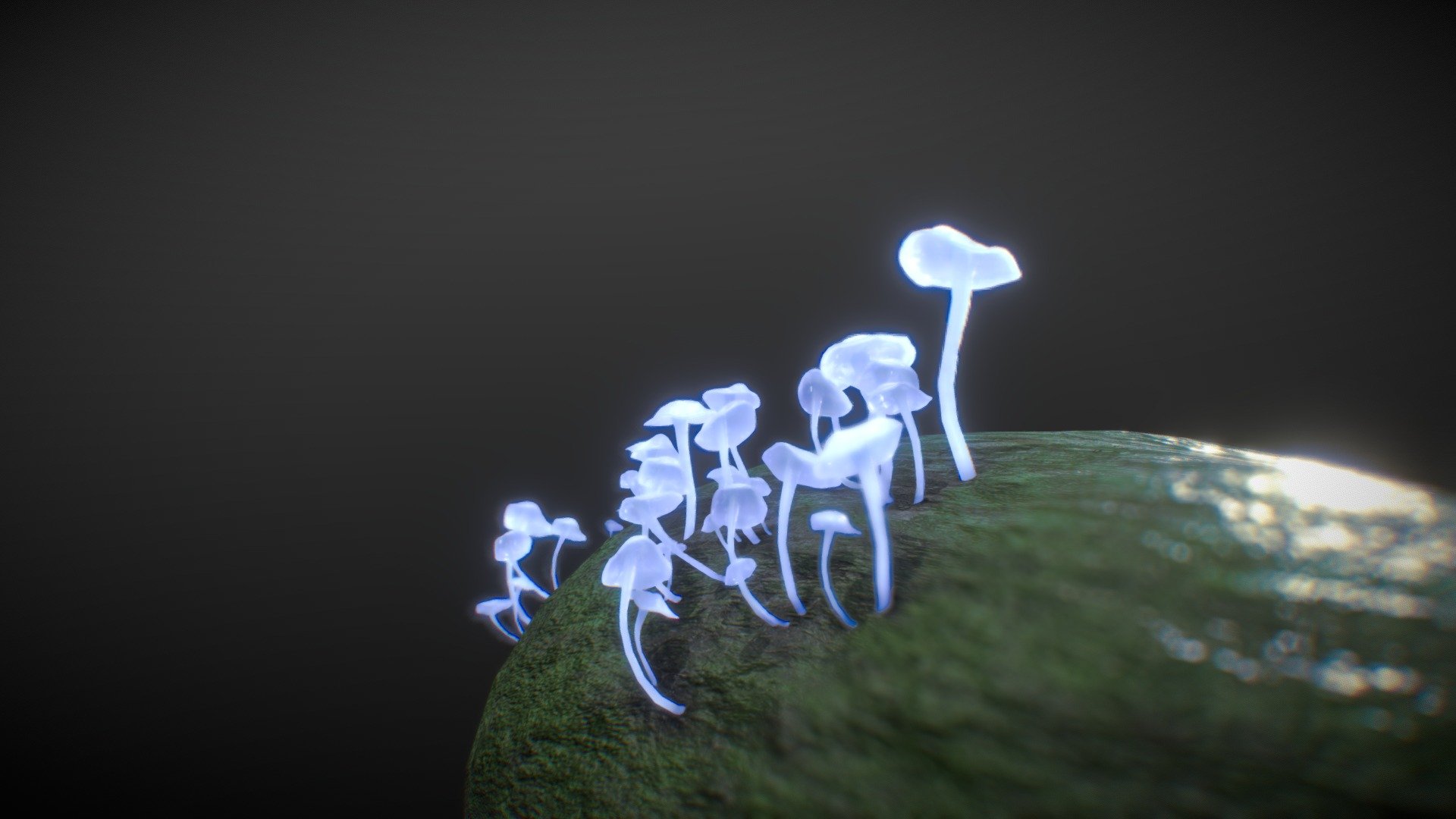 Entry for mushroom challenge - Glowing Mushrooms - 3D model by Eise (@eezuh) 3d model