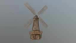 Windmill Holand tree, world, forest, windows, windmill, leveldesign, rotation, asset, house, city, wood, animation, building, street, fantasy