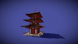 Japanes Style Pagoda japan, japanese-style, pbr
