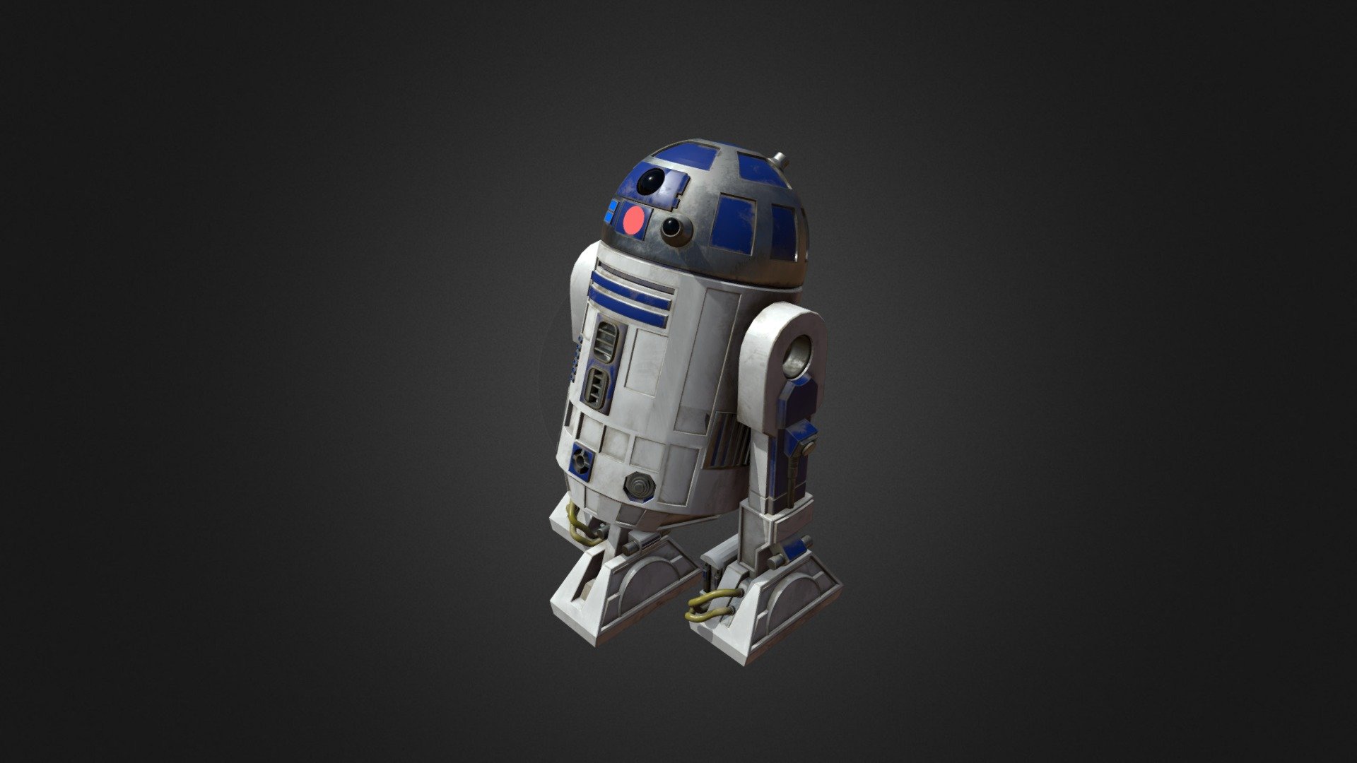 R2D2 from Star Wars universe 3d model