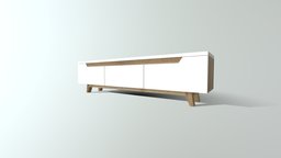 TV Stand S1M1 stand, furniture, scandinavian, low-poly-model, real-estate, tvstand