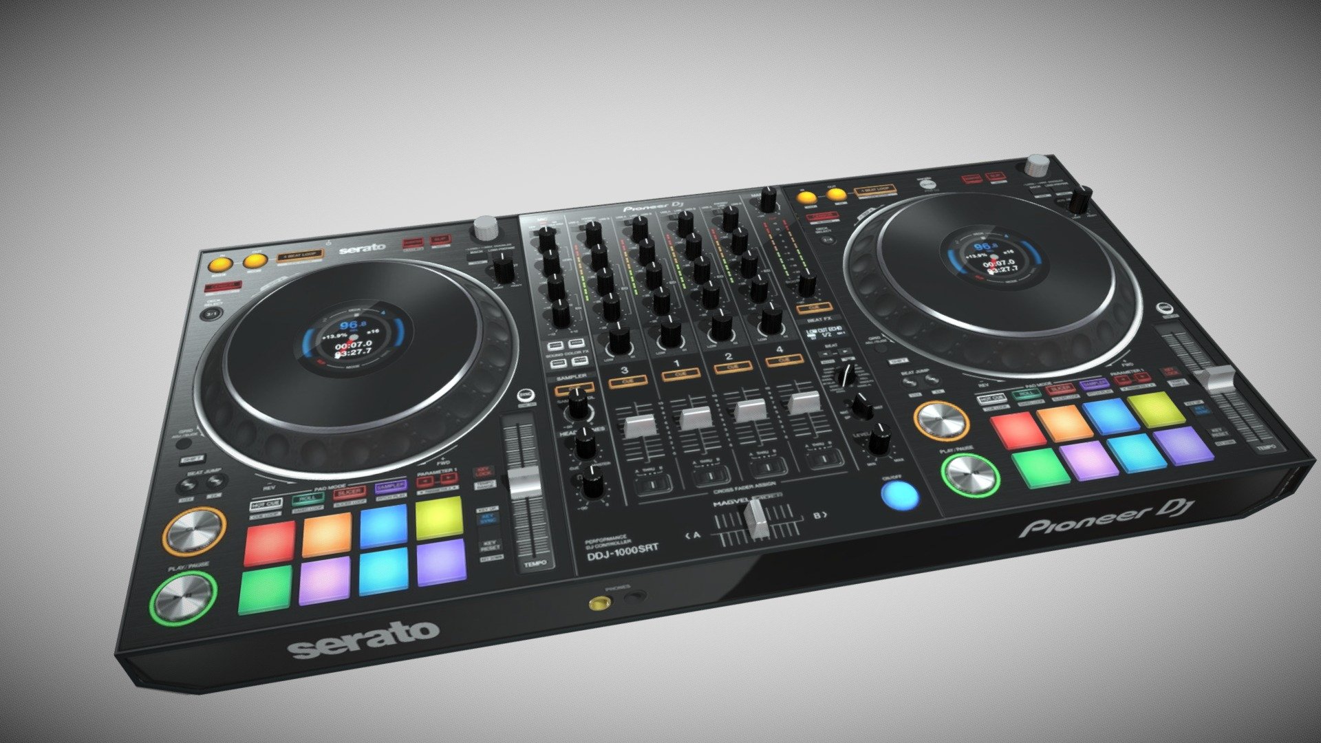 Pioneer DDJ 000 SRT DJ Controller
Button and silders sparated so can be used or animated 3d model