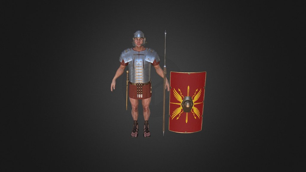 Roman Legionar - 3D model by gabrieltironeac 3d model