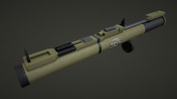 M72 LAW Light Anti-Tank Weapon soldier, videogame, army, unreal, at, m72, law, launcher, rocket, marines, anti-tank, substance, painter, weapon, unity, blender, pbr, textured, light