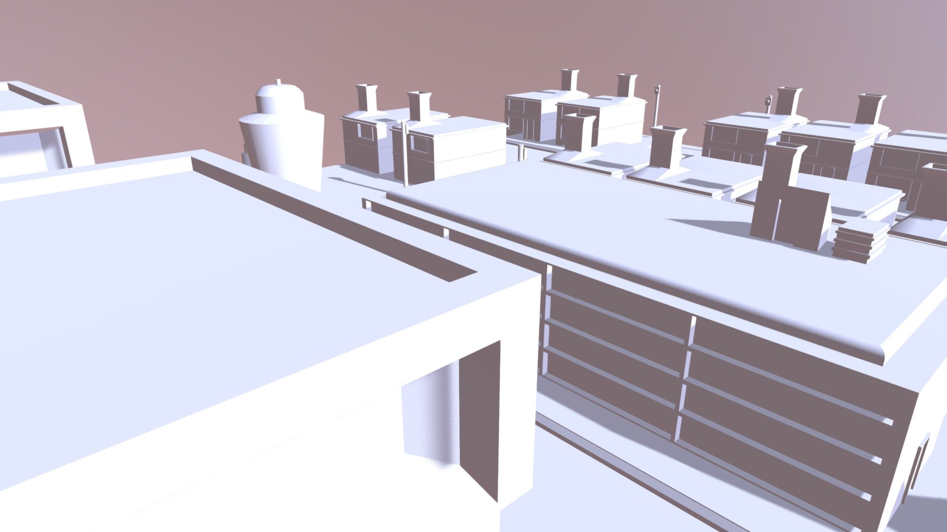 Small city street scene - City Scene - 3D model by Hunter780 3d model