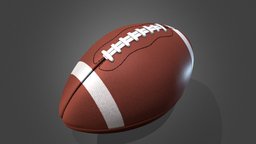 American Football ball with stripes