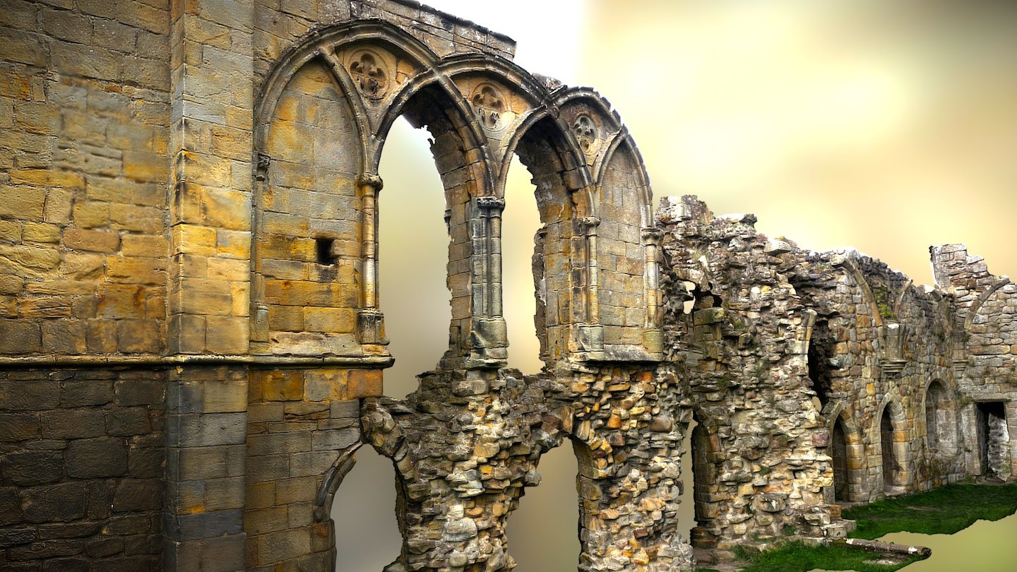 50 photos taken on Sony RX100 M3 (4k Raw). Processed using Photoscan and Meshmixer - Easby Abbey - Wall 2 - 3D model by Paul (@paul3uk) 3d model