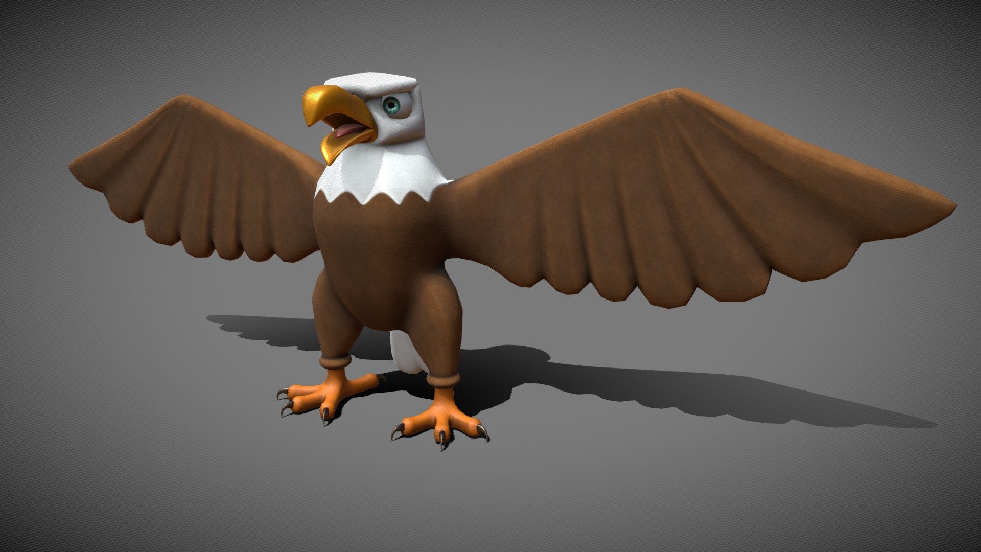 Low poly version of a cartoon eagle model.
Along with the hi-res version it can be found on Turbosquid as well 3d model