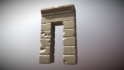 Ancient Egypt temple gate ancient, egypt, game, lowpoly, temple