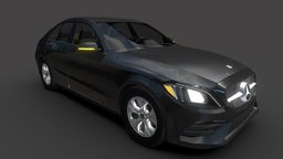 Mercedes Benz C Class 2020 colombia, mercedes, medellin, maya, low, poly, car, cclass