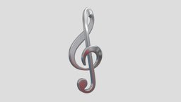 Printable 3d model of treble clef music, symbol, printable, jewelry-3d-stl, clef, musical-instrument, treble, trebleclef, 3dprint, gold, gold-pendant, silver-pendant, musical-symbol