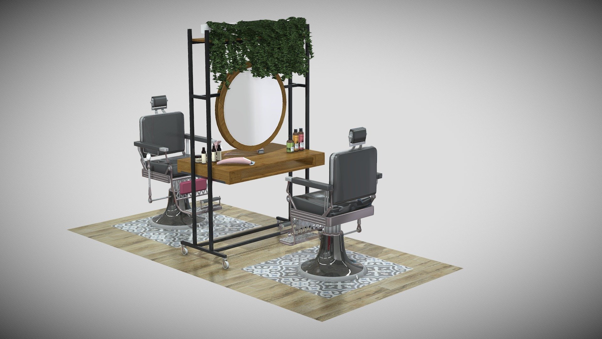 hairdresser furniture - hairdresser furniture - Buy Royalty Free 3D model by 3DGrom (@dizartoren) 3d model